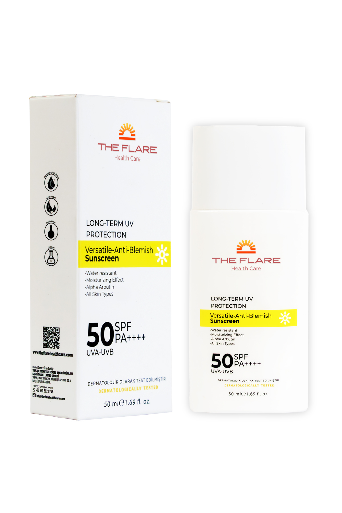 New Generation Filtered - Anti-Blemish High Protection 50 Spf+ Face Sunscreen For All Skins 50 ml
